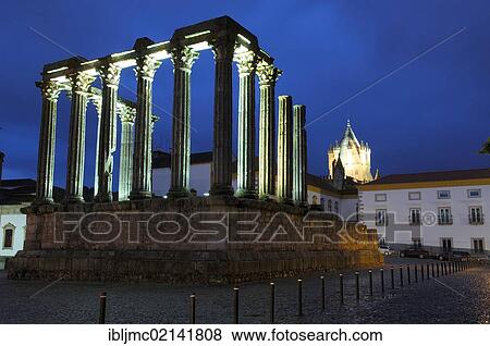 Ruins of Roman temple of Diana at dusk, Evora, UNESCO World Heritage Site, Alentejo, Portugal, Europe View Large Photo Image Stock Photo - Ruins of Roman temple of Diana at dusk, Evora, UNESCO World Heritage Site, Alentejo, Portugal, Europe. Fotosearch