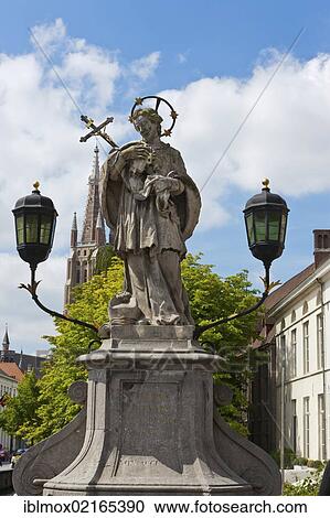 Sanctus Joannes Nepomucenus statue at the Historical Centre with guild houses on Rozenhoedkaai, Quay of the Rosary, historic city centre of Bruges, UNESCO World Heritage Site, West Flanders, Flemish Region, Belgium, Europe View Large Photo Image Stock Image - Sanctus Joannes Nepomucenus statue at the Historical Centre with guild houses on Rozenhoedkaai, Quay of the Rosary, historic city centre of Bruges, UNESCO World Heritage Site, West Flanders, Flemish Region, Belgium, Europe. Fotosearch