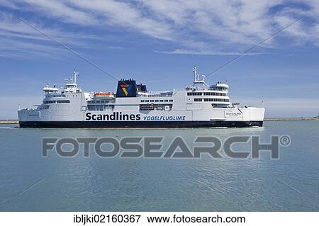 Stock Photo - Scandlines ferry, Deutschland, at the ferry terminal, Puttgarden, Fehmarn Island, Baltic Sea, Schleswig-Holstein, Germany, Europe. Fotosearch