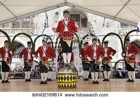 Schaefflertanz, traditional dance performance in Marienplatz square, the dance is performed every seven years between Epiphany and Shrove Tuesday, Schaeffler or cooper's guild of Munich, Munich, Upper Bavaria, Bavaria, Germany, Europe, PublicGround,... View Large Photo Image Picture - Schaefflertanz, traditional dance performance in Marienplatz square, the dance is performed every seven years between Epiphany and Shrove Tuesday, Schaeffler or cooper's guild of Munich, Munich, Upper Bavaria, Bavaria, Germany, Europe, PublicGround,.... Fotosearch