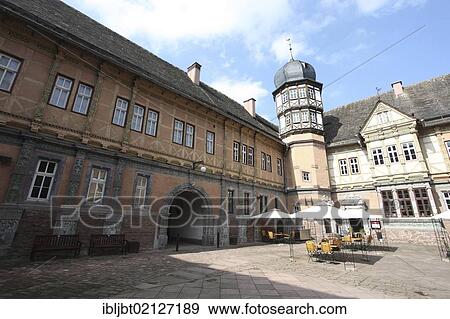 Stock Photo - Schloss Bevern Castle, Weser Renaissance, Bevern, Weserbergland, Lower Saxony, Germany, Europe. Fotosearch