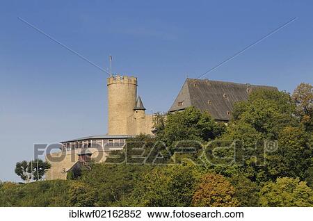 Schloss Biedenkopf Castle with Palas, bergfried and panoramic restaurant, Biedenkopf, Hinterland, district of Marburg-Biedenkopf, Hesse, Germany, Europe View Large Photo Image Stock Image - Schloss Biedenkopf Castle with Palas, bergfried and panoramic restaurant, Biedenkopf, Hinterland, district of Marburg-Biedenkopf, Hesse, Germany, Europe. Fotosearch