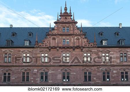 Stock Photo - Schloss Johannisburg Castle, on the Main river, Aschaffenburg, Bavaria, Germany, Europe. Fotosearch