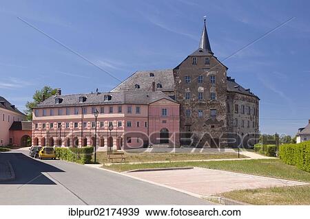 Schloss Muehltroff Castle, Vogtland region, Saxony, Germany, Europe View Large Photo Image Stock Photo - Schloss Muehltroff Castle, Vogtland region, Saxony, Germany, Europe. Fotosearch