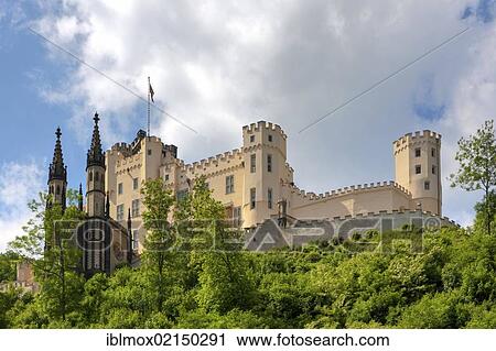 Schloss Stolzenfels Castle, Koblenz, UNESCO World Heritage Upper Middle Rhine Valley, Rhineland-Palatinate, Germany, Europe, PublicGround, Europe View Large Photo Image Stock Image - Schloss Stolzenfels Castle, Koblenz, UNESCO World Heritage Upper Middle Rhine Valley, Rhineland-Palatinate, Germany, Europe, PublicGround, Europe. Fotosearch