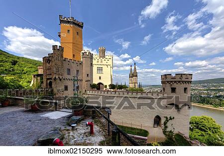 Schloss Stolzenfels Castle, Koblenz, UNESCO World Heritage Upper Middle Rhine Valley, Rhineland-Palatinate, Germany, Europe, PublicGround, Europe View Large Photo Image Stock Photography - Schloss Stolzenfels Castle, Koblenz, UNESCO World Heritage Upper Middle Rhine Valley, Rhineland-Palatinate, Germany, Europe, PublicGround, Europe. Fotosearch