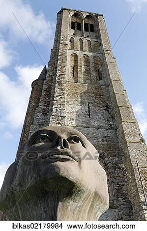 Sculpture, Blik van Licht, Look of Light, by Charles Delporte in front of Onze-Lieve-Vrouwkerk, Church of Our Lady, Damme, West Flanders, Belgium, Europe View Large Photo Image Picture - Sculpture, Blik van Licht, Look of Light, by Charles Delporte in front of Onze-Lieve-Vrouwkerk, Church of Our Lady, Damme, West Flanders, Belgium, Europe. Fotosearch