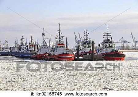 Ships in the port of Hamburg in the winter, Hamburg, Germany, Europe View Large Photo Image Stock Photography - Ships in the port of Hamburg in the winter, Hamburg, Germany, Europe. Fotosearch