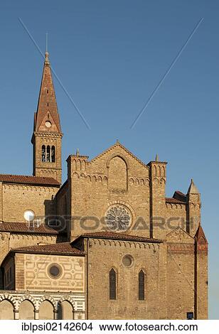 Picture - Side view of Basilica of Santa Maria Novella, Firenze, Florence, Toscana, Tuscany, Italy, Europe. Fotosearch
