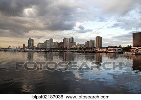 Skyline and Yacht Club in Manila Bay, Manila, Philippines, Asia View Large Photo Image Stock Photograph - Skyline and Yacht Club in Manila Bay, Manila, Philippines, Asia. Fotosearch