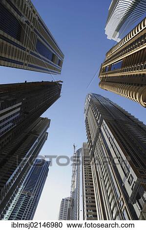 Skyscrapers, modern architecture, Dubai Marina, Dubai, United Arab Emirates, Middle East, Asia View Large Photo Image Stock Image - Skyscrapers, modern architecture, Dubai Marina, Dubai, United Arab Emirates, Middle East, Asia. Fotosearch