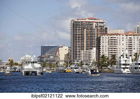 Skyscrapers, yachts and canals in the town centre of Fort Lauderdale, Broward County, Florida, USA, North America View Large Photo Image Stock Image - Skyscrapers, yachts and canals in the town centre of Fort Lauderdale, Broward County, Florida, USA, North America. Fotosearch