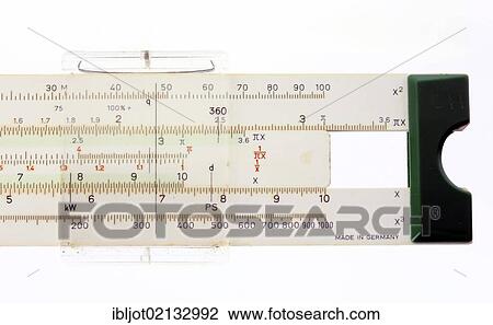 Stock Image - Slide rule, a computational tool. Fotosearch
