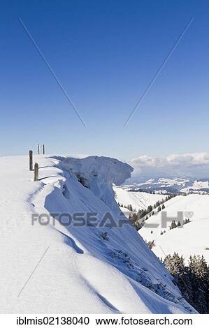 Snowdrift on Alp Spicher Mountain, Canton of St. Gallen, Switzerland, Europe View Large Photo Image Stock Image - Snowdrift on Alp Spicher Mountain, Canton of St. Gallen, Switzerland, Europe. Fotosearch
