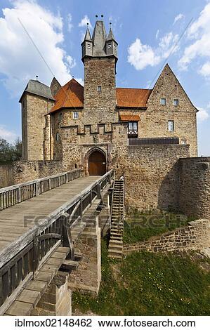 Stock Image - Spangenberg Castle, Spangenberg, Schwalm Eder district, Hesse, Germany, Europe, PublicGround, Europe. Fotosearch