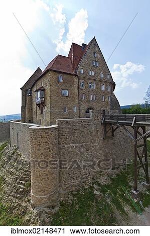 Stock Image - Spangenberg Castle, Spangenberg, Schwalm Eder district, Hesse, Germany, Europe, PublicGround, Europe. Fotosearch