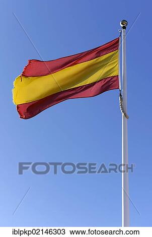 Spanish flag blowing in the wind, Spain, Europe View Large Photo Image Stock Image - Spanish flag blowing in the wind, Spain, Europe. Fotosearch