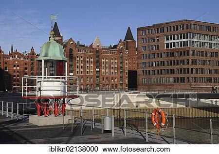 Speicherstadt, warehouse district, with lighthouse, Hamburg, Germany, Europe View Large Photo Image Stock Image - Speicherstadt, warehouse district, with lighthouse, Hamburg, Germany, Europe. Fotosearch