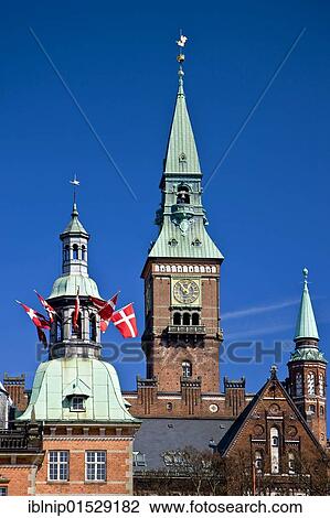 Spire, turrets, centre of Copenhagen, Denmark, Europe View Large Photo Image Stock Image - Spire, turrets, centre of Copenhagen, Denmark, Europe. Fotosearch