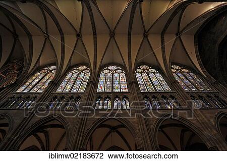 Stained glass windows, church window, northern nave, interior view of Strasbourg Cathedral, Cathedral of Our Lady of Strasbourg, Strasbourg, Bas-Rhin département, Alsace, France, Europe View Large Photo Image Stock Image - Stained glass windows, church window, northern nave, interior view of Strasbourg Cathedral, Cathedral of Our Lady of Strasbourg, Strasbourg, Bas-Rhin département, Alsace, France, Europe. Fotosearch