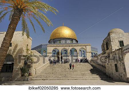 Stairs to the Dome of the Rock on the Temple Mount, Muslim Quarter, Old City, Jerusalem, Israel, Middle East, Asia View Large Photo Image Stock Photography - Stairs to the Dome of the Rock on the Temple Mount, Muslim Quarter, Old City, Jerusalem, Israel, Middle East, Asia. Fotosearch