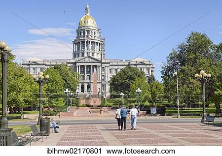 Stock Image - State Capitol at Civic Center Park, Denver, Colorado, USA, North America. Fotosearch