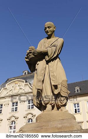 Stock Image - Statue in Balthasar Neumann Castle Park, Schloss Werneck Castle, Lower Franconia, Franconia, Bavaria, Germany, Europe. Fotosearch