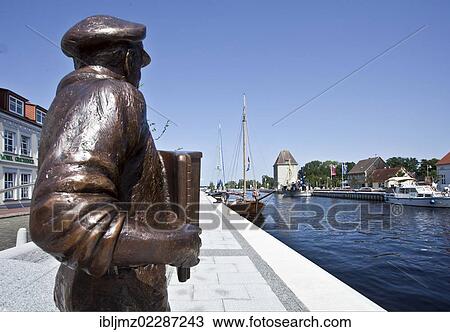Statue of a sailor, fishing port, Ueckermuende, Baltic Coast, Mecklenburg-Western Pomerania, Germany, Europe View Large Photo Image Stock Image - Statue of a sailor, fishing port, Ueckermuende, Baltic Coast, Mecklenburg-Western Pomerania, Germany, Europe. Fotosearch