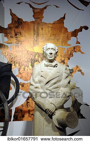 Stock Image - Statue of Hans Christian Andersen, Hans Christian Andersen's birthplace and museum, historic district, Odense, Funen island, Region Syddanmark, Region of Southern Denmark, Denmark, Europe. Fotosearch