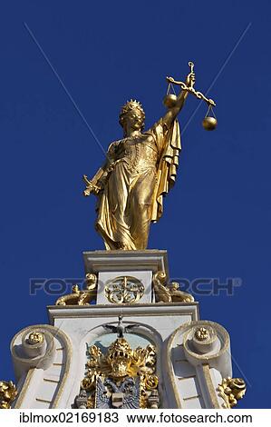 Statue of Lady Justice on the gilted Palace of Justice, old town of Bruges, UNESCO World Heritage Site, West Flanders, Flemish Region, Belgium, Europe View Large Photo Image Stock Image - Statue of Lady Justice on the gilted Palace of Justice, old town of Bruges, UNESCO World Heritage Site, West Flanders, Flemish Region, Belgium, Europe. Fotosearch