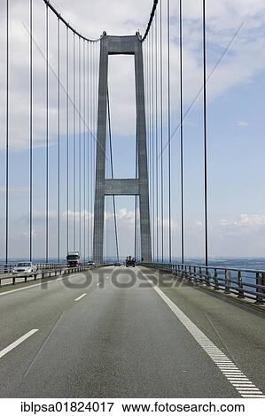 Stock Photo - Storebæltsforbindelsen or Great Belt Bridge, South Denmark, Denmark, Europe. Fotosearch