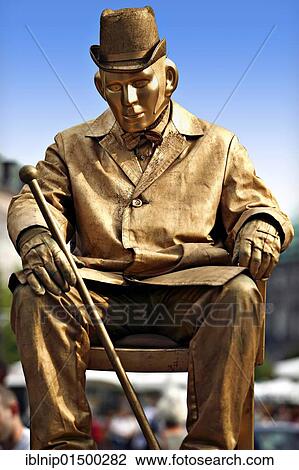Stock Image - Street artist in Copenhagen, Denmark, Europe. Fotosearch