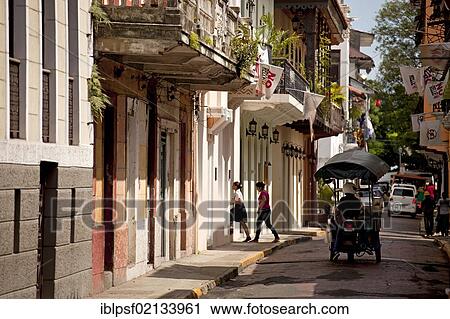 Street in the Old City, Casco Viejo, Panama City, Panama, Central America, North America View Large Photo Image Stock Image - Street in the Old City, Casco Viejo, Panama City, Panama, Central America, North America. Fotosearch