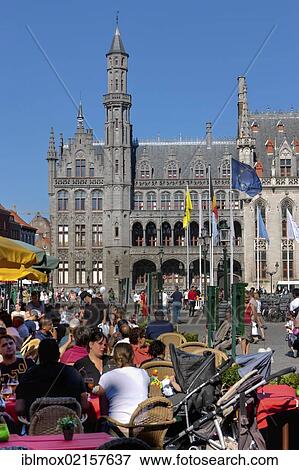 Street restaurants in front of the Provincial Government Palace, Provinciaal Hof, Provincial Court, Grote Markt market square, historic town centre of Bruges, UNESCO World Heritage Site, West Flanders, Flemish Region, Belgium, Europe View Large Photo Image Stock Photo - Street restaurants in front of the Provincial Government Palace, Provinciaal Hof, Provincial Court, Grote Markt market square, historic town centre of Bruges, UNESCO World Heritage Site, West Flanders, Flemish Region, Belgium, Europe. Fotosearch