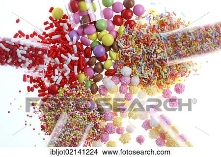 Picture - Sugar pearls and sprinkles, decoration for cakes and other desserts. Fotosearch