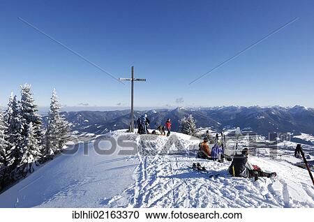 Summit of Brauneck Mountain, Lenggries, Isarwinkel, Upper Bavaria, Bavaria, Germany, Europe, PublicGround, Europe View Large Photo Image Stock Image - Summit of Brauneck Mountain, Lenggries, Isarwinkel, Upper Bavaria, Bavaria, Germany, Europe, PublicGround, Europe. Fotosearch