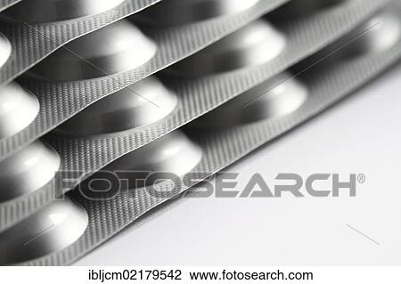 Stock Image - Tablets in blister packs. Fotosearch