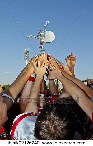 Team Austria celebrates the victory of the final game of the European Junior Championship against France 24: 14, Seville, Spain, Europe View Large Photo Image Stock Image - Team Austria celebrates the victory of the final game of the European Junior Championship against France 24: 14, Seville, Spain, Europe. Fotosearch