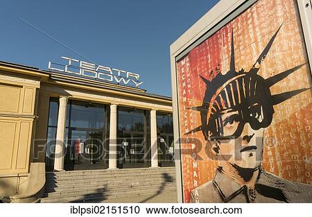 Teatr Ludowy, People's Theatre, by architects Edmund Dabrowski and Janusz Ingarden, built in 1955, Nowa Huta, Krakow, Poland, Europe View Large Photo Image Stock Image - Teatr Ludowy, People's Theatre, by architects Edmund Dabrowski and Janusz Ingarden, built in 1955, Nowa Huta, Krakow, Poland, Europe. Fotosearch