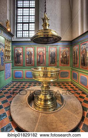The baptismal font in Sct. Olai Domkirke cathedral, Helsingør, Elsinore, Denmark, Europe View Large Photo Image Stock Image - The baptismal font in Sct. Olai Domkirke cathedral, Helsingør, Elsinore, Denmark, Europe. Fotosearch