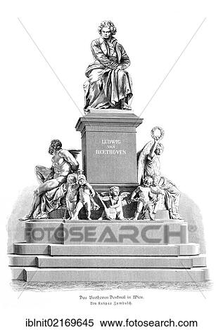 The Beethoven monument in Vienna, Austria, historical woodcut from 1880, Europe View Large Photo Image Stock Photography - The Beethoven monument in Vienna, Austria, historical woodcut from 1880, Europe. Fotosearch