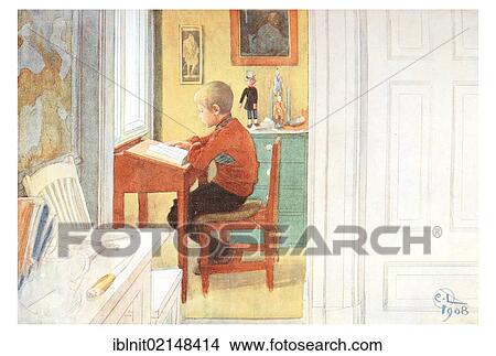 The holiday tasks, illustration in The House in the Sun by Carl Larsson, 1917 View Large Photo Image Picture - The holiday tasks, illustration in The House in the Sun by Carl Larsson, 1917. Fotosearch