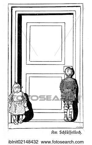 The Keyhole, illustration in The House in the Sun by Carl Larsson, 1917 View Large Photo Image Stock Image - The Keyhole, illustration in The House in the Sun by Carl Larsson, 1917. Fotosearch