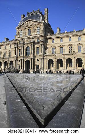 Stock Photo - The Louvre Museum in Winter, Paris, France, Europe. Fotosearch