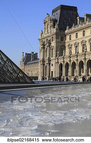 Stock Photography - The Louvre Museum in Winter, Paris, France, Europe. Fotosearch
