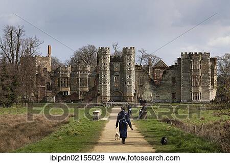 Stock Photo - The ruins of Cowdray House, a historic tudor house, at Midhurst, West Sussex, England, United Kingdom, Europe. Fotosearch