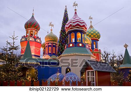 The Russian Christmas theme in Tivoli, Copenhagen, Denmark, Europe View Large Photo Image Stock Photo - The Russian Christmas theme in Tivoli, Copenhagen, Denmark, Europe. Fotosearch