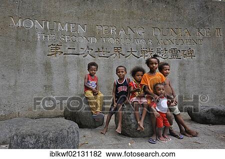 Stock Image - The Second World War Monument for the Battle of Biak on the islands of Papua New Guinea, Pacific War, near Kota Biak on Biak Island in Irian Jaya, West Papua, Indonesia, Southeast Asia, Asia. Fotosearch