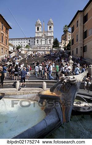 The Spanish Steps and the Santissima Trinità dei Monti, Rome, Lazio, Italy, Europe View Large Photo Image Picture - The Spanish Steps and the Santissima Trinità dei Monti, Rome, Lazio, Italy, Europe. Fotosearch