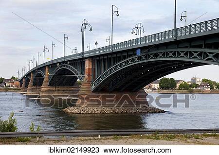 Theodor Heuss Bridge crossing the Rhine River, Mainz, Rhineland-Palatinate, Germany, Europe View Large Photo Image Stock Image - Theodor Heuss Bridge crossing the Rhine River, Mainz, Rhineland-Palatinate, Germany, Europe. Fotosearch